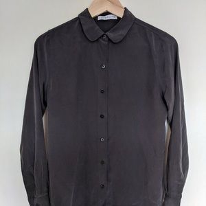Everlane black silk blouse XS. Like new